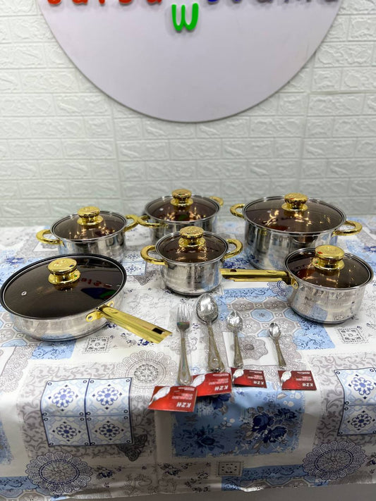 أفضل طقم طناجر 12 قطعة